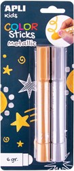 APLI Kids sticks de peinture métalliques or et argent 6 pièces - peinture créative pour enfants