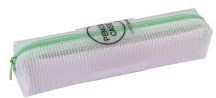 APLI Kids etui pastelgroen - stevige transparante zipperbag