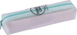 APLI Kids etui zipperbag zeeblauw transparant PVC