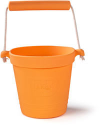 BigJigs seau jouet en silicone - plage orange abricot