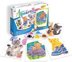 Sentosphère aquarel schilderen knutselset katten voor kinderen