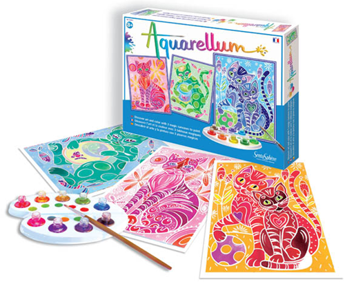Sentosphère schilderen - Aquarellum katten creatieve set voor kinderen