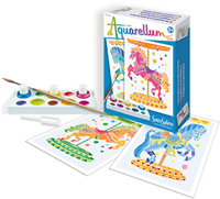 Sentosphère schilderen - Aquarellum Mini carrouselpaarden knutselset