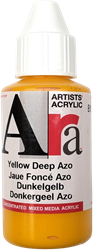 Ara acrylverf donker azo geel 100 ml - krachtige gele verf voor kunstenaars