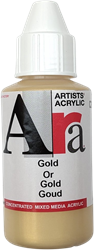 Ara acrylverf goud 100ml metallic effect voor schilderen en knutselen
