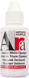 Ara acrylverf titaanwit 100 ml - professionele witte verf voor kinderen en volwassenen