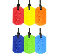 ARK Therapeutic kauwketting speelgoed Bolt Bite bliksemschicht blauw Kauwketting met bliksemschichtmotief, geschikt om met de voortanden op te kauwen.-2
