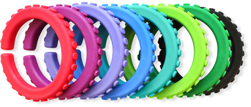 ARK Therapeutic bracelet à mâcher jouet sensoriel magenta grand Getextureerde kauwarmband om te draaien om de pols, alternatief voor kauwen op mouwen, voor kinderen en volwassenen.-2