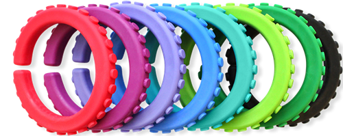ARK Therapeutic bracelet à mâcher jouet sensoriel noir grand XT moyen Getextureerde kauwarmband om te draaien om de pols, alternatief voor kauwen op mouwen, voor kinderen en volwassenen.-2