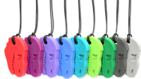 ARK Therapeutic kauwketting Dino-Bite sensorisch speelgoed lichtgrijs Stevige, brede kauwketting in T-Rex-vorm, geliefd bij dinofans, voor kinderen en volwassenen.-2