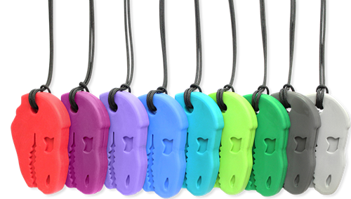 ARK Therapeutic kauwketting dinosaurus sensorisch speelgoed magenta Stevige, brede kauwketting in T-Rex-vorm, geliefd bij dinofans, voor kinderen en volwassenen.-2