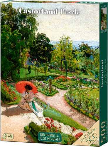 Castorland legpuzzel Red Umbrella Józef Mehoffer 500 stukjes kunst puzzel-2