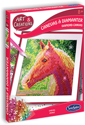 Sentosphère Diamond Canvas paard knutselset voor kinderen en volwassenen