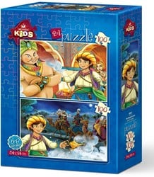 Art puzzel 2 puzzels - Magic Lamp - 100 stukjes