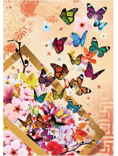 Art Puzzle puzzel Schmetterlinge - 500 stukjes karton kleurrijk