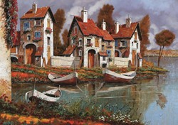 Art puzzel Case a Cerchio, Italien - 1000 stukjes