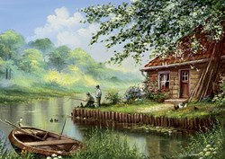 Art Puzzle puzzle Evening Fishing Rod - 500 pièces rustique