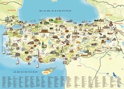 Art Puzzle legpuzzel kaart van Turkije - 260 stukjes educatief
