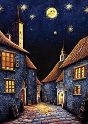 Art puzzel Medieval Inn Night - 500 stukjes