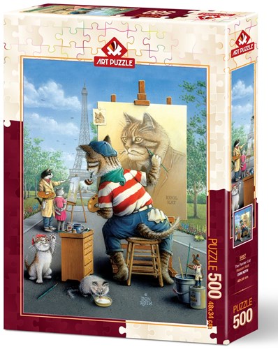 Art Puzzle puzzel Painter Cat - 500 stukjes schilderen katten-2