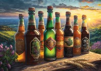 Art Puzzle legpuzzel Bierflaschen-Nostalgie 1000 stukjes retro