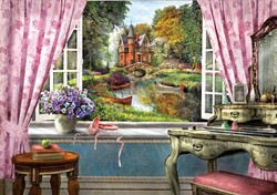 Art puzzel The Chateau in my Window - 1500 stukjes
