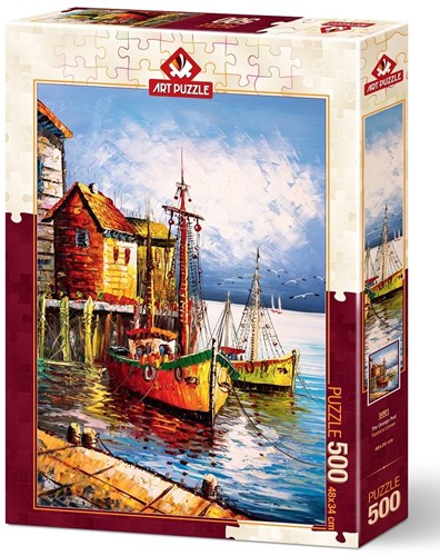 Art Puzzle legpuzzel The Orange Port - 500 stukjes - kleurrijk puzzelplezier-2