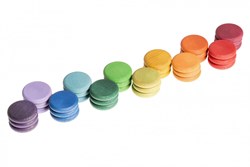 Grapat pièces de jeu en bois - 36 pièces en 12 couleurs