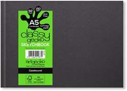 Artgecko schetsboek A5 landschap 150gr 46 vel wit - duurzaam tekenboek