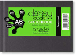 Artgecko schetsboek A6 landschap 150gr 46 vel wit - creatief papier