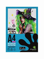 Artgecko schetsblok A4 watercolour 300gr 20 vel wit - schilderpapier