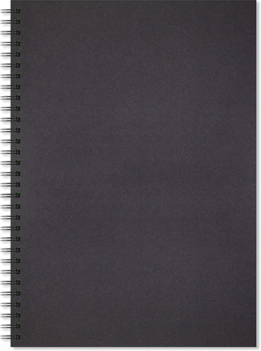 Artgecko schetsboek A4 zwart spiraal 200gr 40 vel tekenpapier