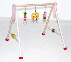 Hess babygym en bois cheval - jouet d'éveil bébé coloré