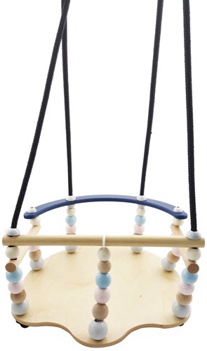 Hess babyschommel deluxe houten schommel pastel kleuren baby