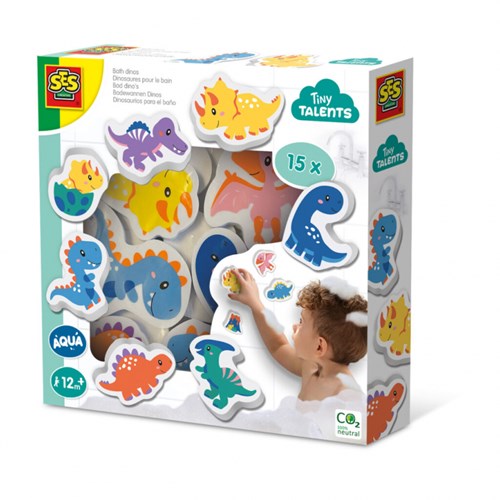 Ses badspeelgoed dino's - foam dinosaurus figuren - creatief badplezier
