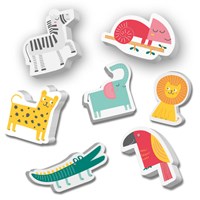Ses badspeelgoed safari dieren foam set 14 stuks - badspeeltjes-2
