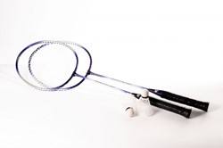 Angel Sports 857030 raquette de badminton Noir, Bleu Acier 2 pièce(s)