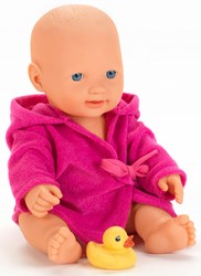 Klein Babypop prinses Coralie met accessoires - badspeelgoed pop