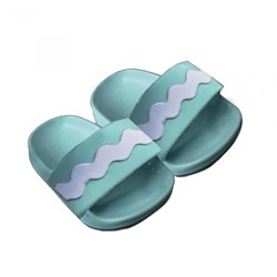 Heless poppen badslippers mintgroen 38-45 cm - poppenaccessoire