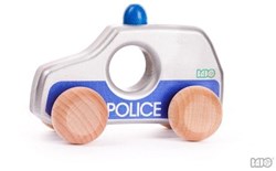 Bajo politieauto speelgoed - houten politieauto voor kinderen