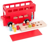 Bajo houten schoolbus speelgoed bus duurzaam hout-2
