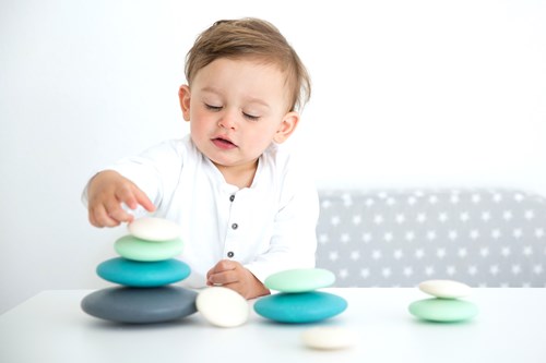 Bajo houten kiezelstenen gekleurd - speelgoed set 10-delig-2