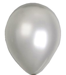 Globos ballonnen speelgoed metallic zilver 25 stuks feestdecoratie