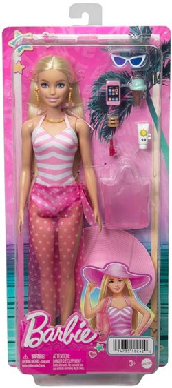 Mattel Barbie strandpop deluxe - Malibu met accessoires - Barbiepop
