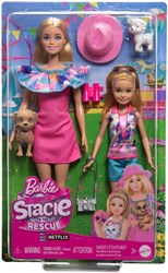 Mattel Barbie poppen zomeravontuur set met Stacie en puppy's