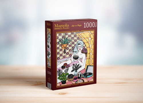 Magnolia puzzel bad en ontbijtgranen - 1000 stukjes puzzelspel-2