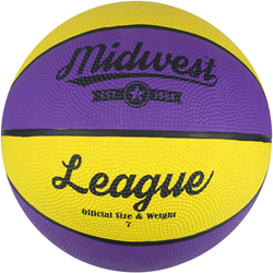 Midwest basketball League jaune-violet taille 7 pour enfants et clubs