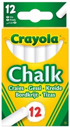 Crayola wit bordkrijt 12 stuks - stofvrij schoolbordkrijt