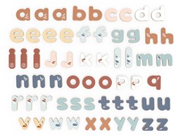 Speedy Monkey magnetische houten letters - educatief speelgoed 60 stuks
