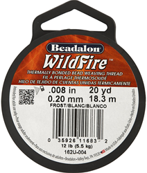 Beadalon sieradendraad Wildfire 0,2 mm wit 18,3 m - extra sterk draad